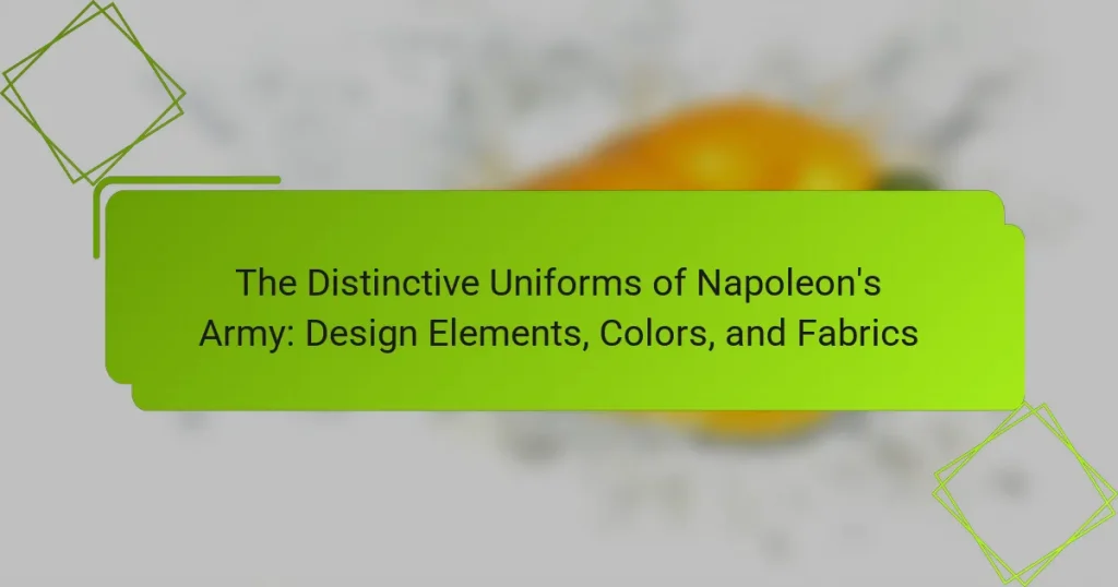 The Distinctive Uniforms of Napoleon’s Army: Design Elements, Colors, and Fabrics