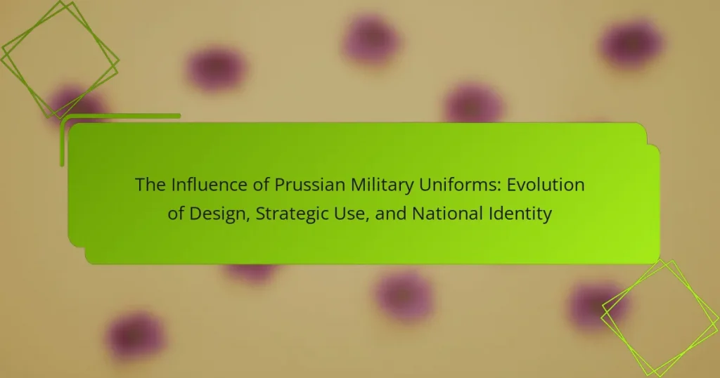 The Influence of Prussian Military Uniforms: Evolution of Design, Strategic Use, and National Identity
