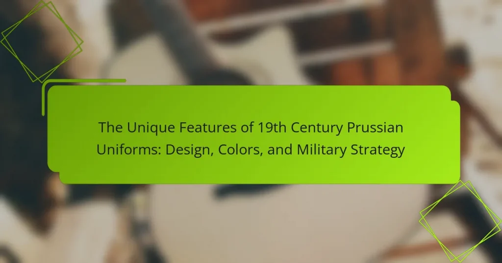 The Unique Features of 19th Century Prussian Uniforms: Design, Colors, and Military Strategy