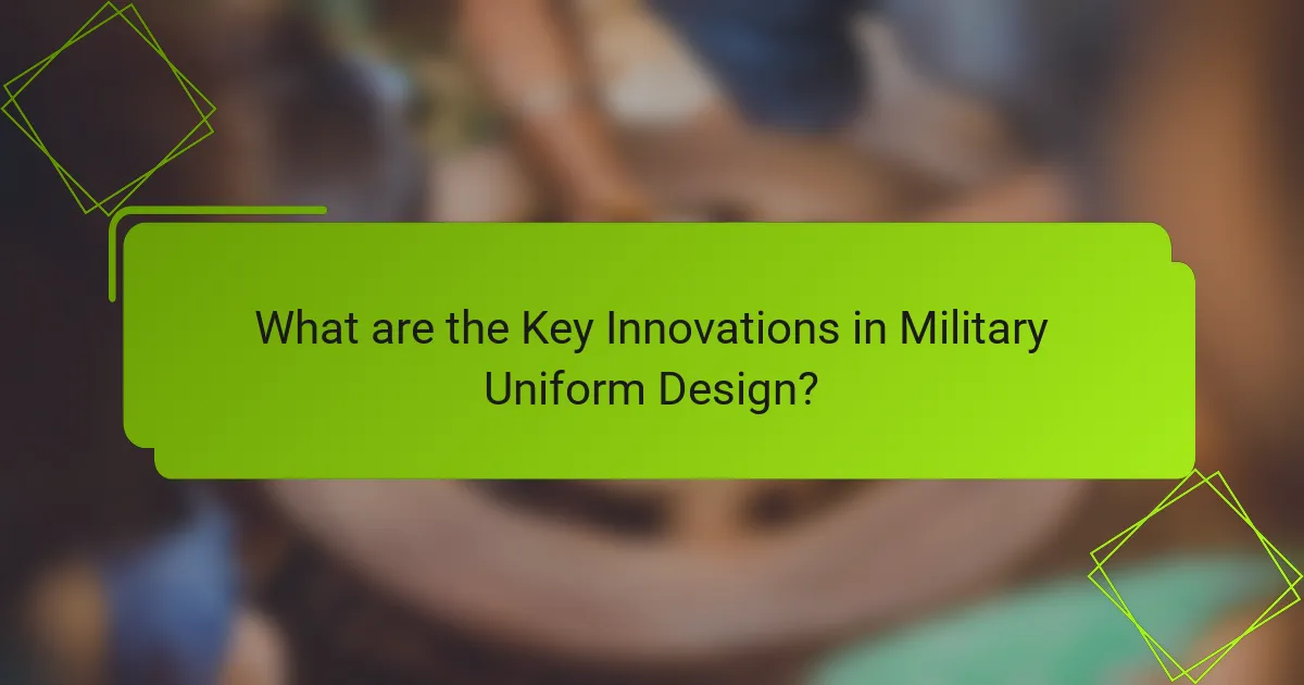 What are the Key Innovations in Military Uniform Design?