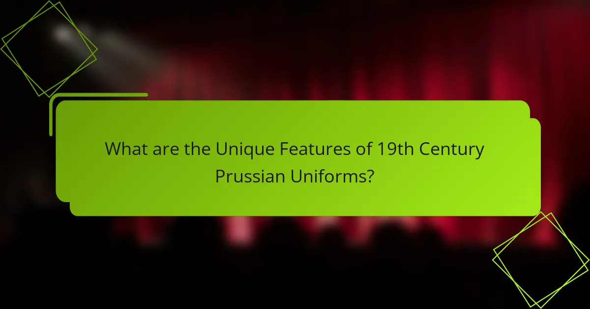 What are the Unique Features of 19th Century Prussian Uniforms?